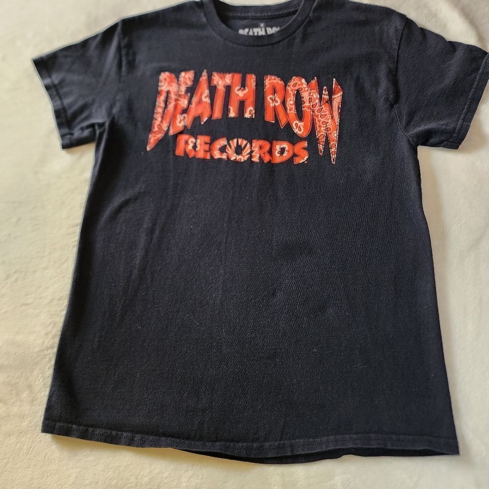 3 Fit $24 Death Row Records Black Tshirt With Graphics Size Medium